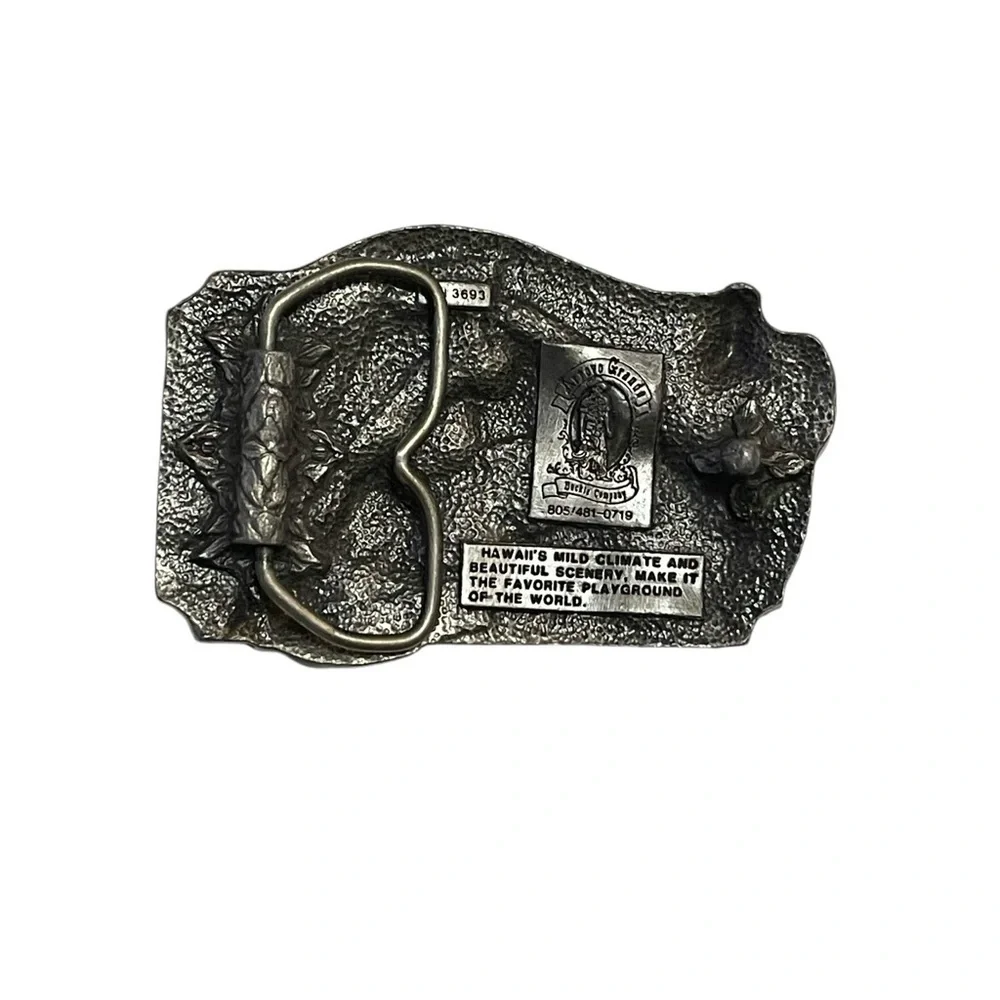 🫶🏻 Arroyo Grande Buckle Company Numbered Signed Pewter Hawaii Belt Buckle